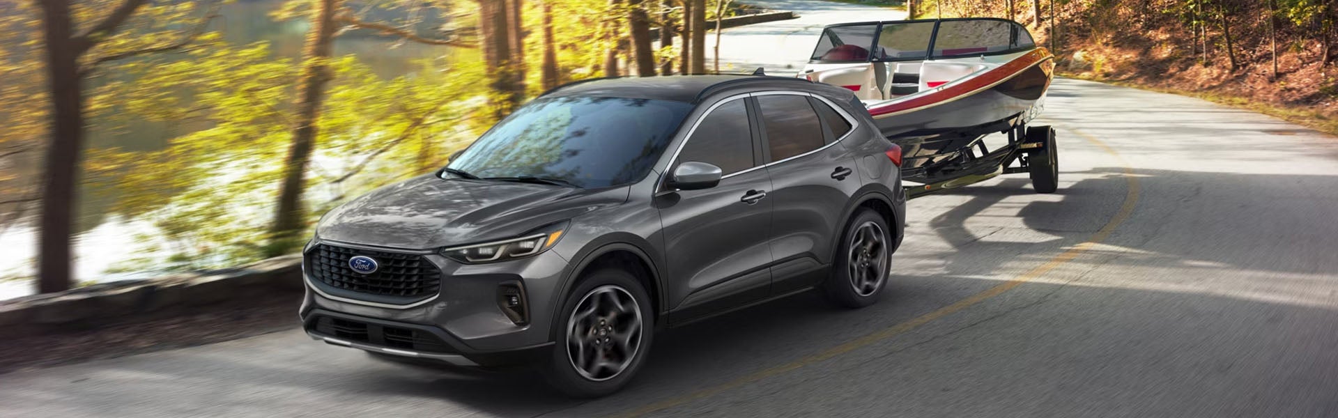 2026 Ford Escape infotainment system in Benton AR showing navigation directions on 13.2-inch touchscreen with wireless Apple CarPlay and Android Auto