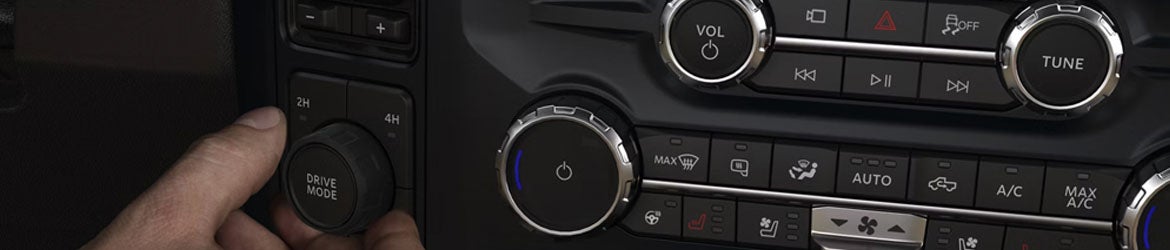 2026 Ford F-250 Super Duty dashboard controls with towing technology and driver features in Benton, AR